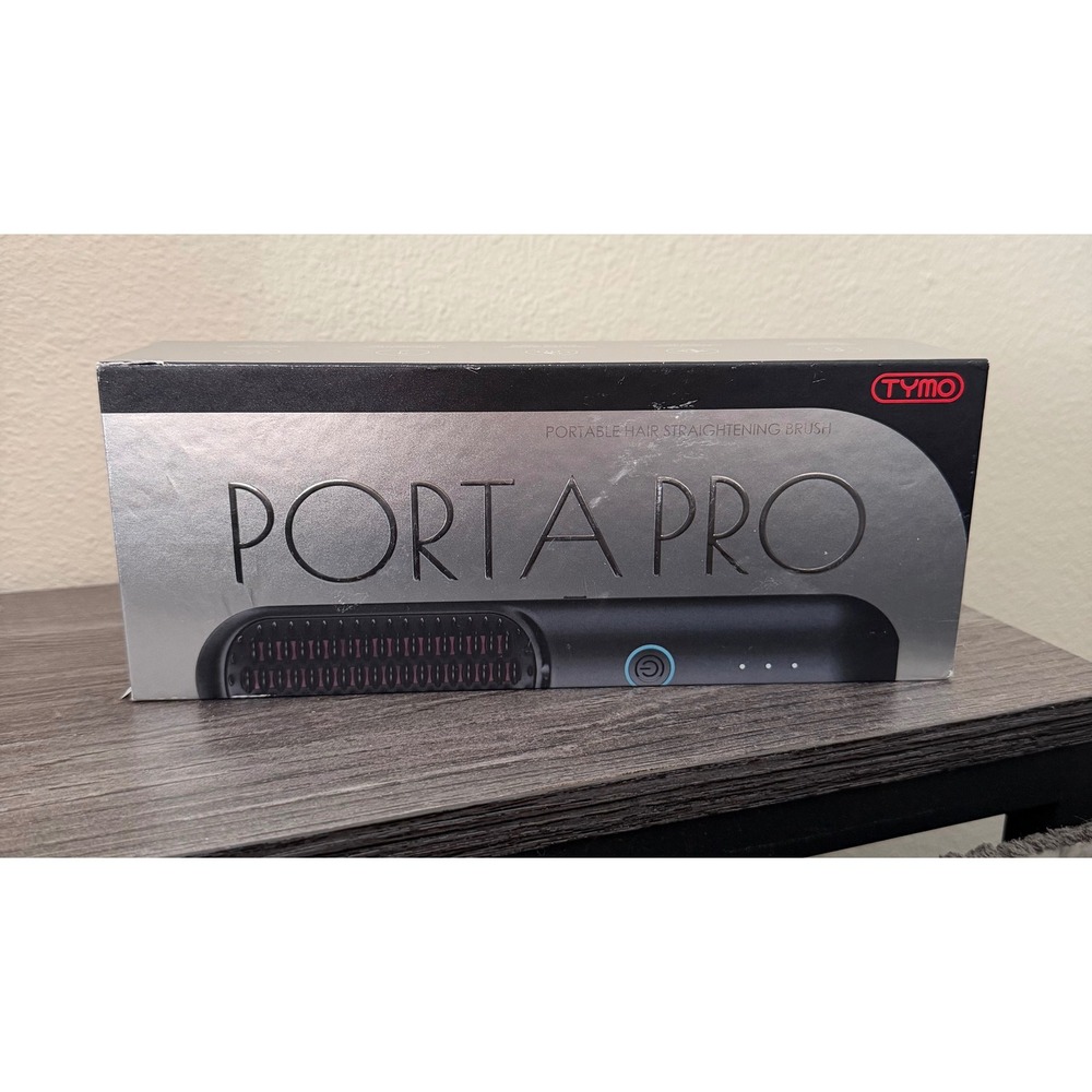 TYMO Porta PRO Cordless Hair Straightener Brush Portable Ionic Hot Comb Black